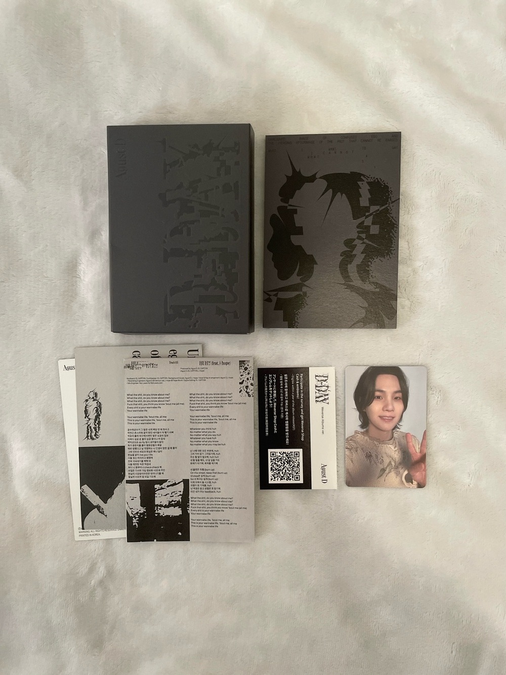 Official BTS Agust D D-Day Albums (3 Versions) (OPENED)